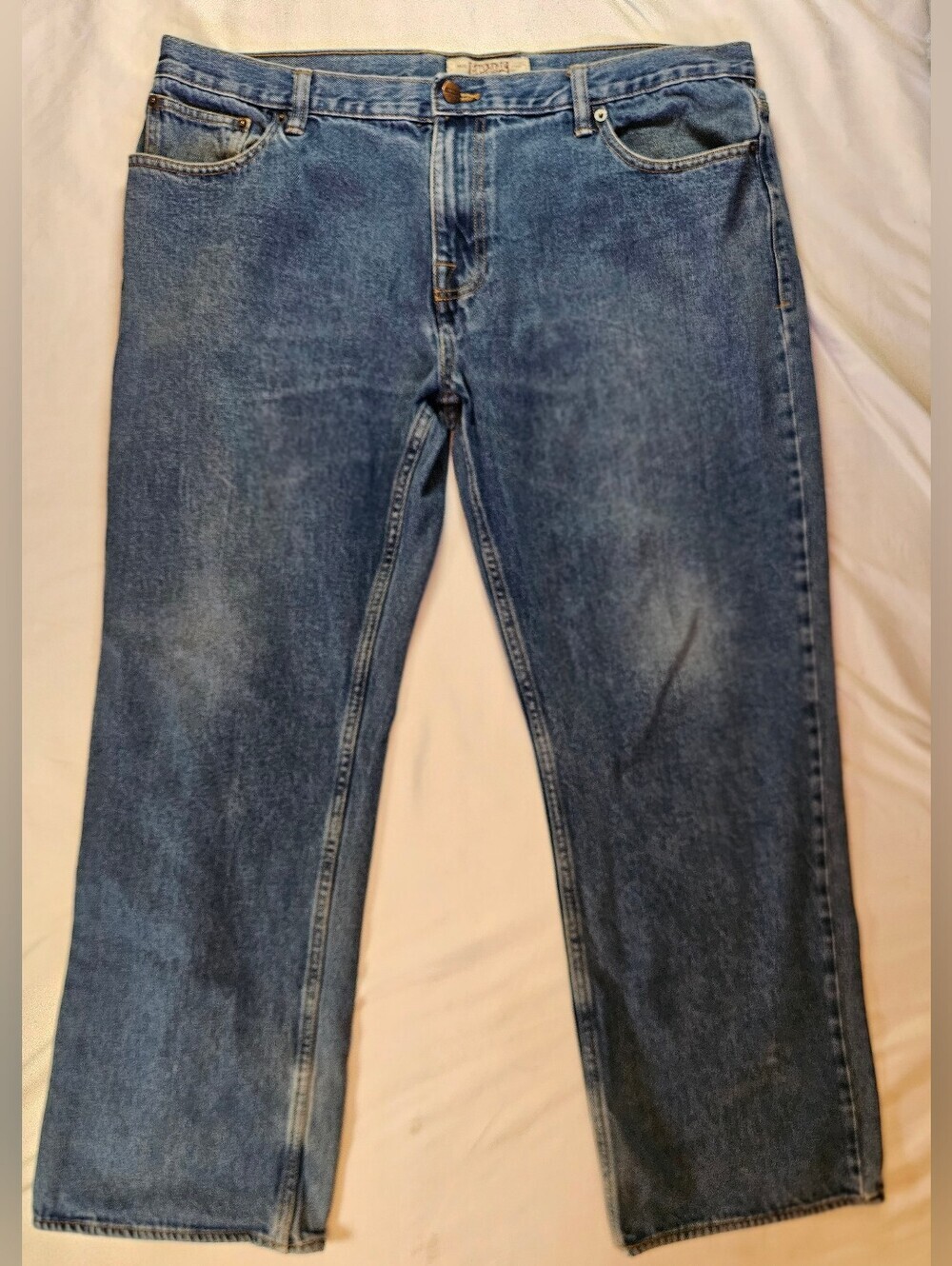Big Mac Workwear Mens Blue Five Pocket Straigh Leg Button & Zip Jeans Size 38